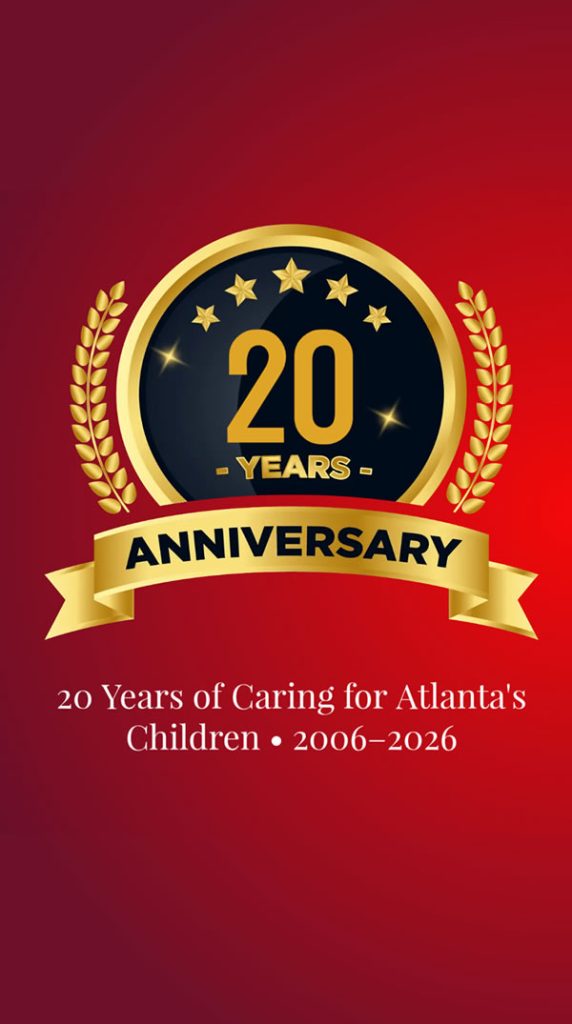 20 years anniversary badge with greetings